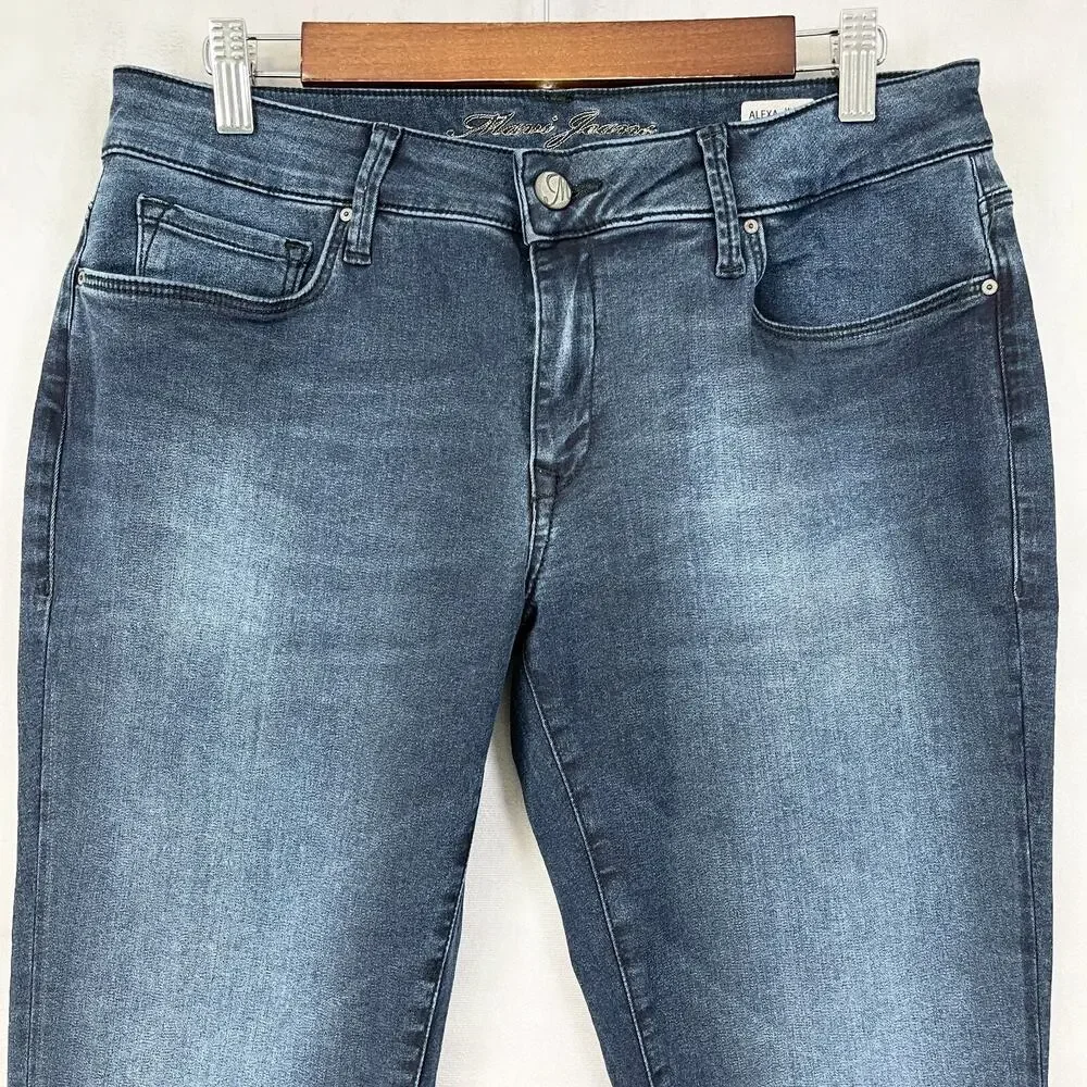 Mavi‎ Jeans Womens 31/30 Alexa Mid Rise Skinny Dark Wash Classic Stretch Ankle
